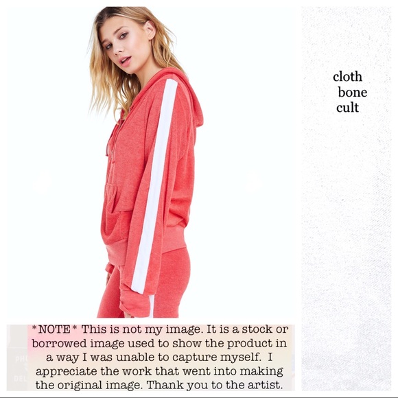 ✨NWT✨WILDFOX 💋🦊 Terry ZIP HOODIE - Picture 2 of 7